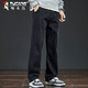 Woodpecker (TUCANO) jeans men's autumn and winter pants men's loose straight casual pants American wide-leg trousers black 33