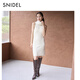 SNIDEL2025 new autumn and winter simple and versatile solid color turtleneck sleeveless knitted dress SWNO254190 off-white one size (F)