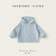 INSBOBOINbobo children's coat 2025 spring and autumn new boys' hooded coat girls' tops baby clothes autumn blue 140 cm