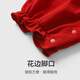 Youqi baby clothes, baby girl's autumn jumpsuit, baby girl's full moon and 100 days one year old dress, festive red outdoor crawl suit