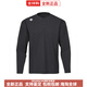 DESCENTE Essential series simple Henry collar quick-drying long-sleeved sports T-shirt sweater for men BK-BLACK L