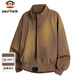 Paul Frank Jacket Men's Autumn and Winter American Flight Jacket Men's Trendy Loose Baseball Jacket Brown XL