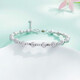 Lao Fengxiang platinum bracelet pt950 sparkling bead abacus bead bracelet gift for girlfriend and wife platinum jewelry white gold about 12.17g adjustable range 54-56mm