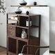 Jianyimao new Chinese style Bogu rack walnut small solid wood Duobao Pavilion living room tea storage cabinet home retro Ruyi Bogu rack tea cabinet 80*120*35cm