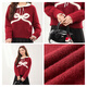 MJ STYLE Qiji red bow short sweater for women 2026 winter sweet style design round neck inner sweater top