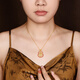 Mingzuan International 18k gold auspicious fortune pendant for women au750 Jinjun with gourd hollow design pendant birthday gift for girlfriend