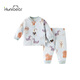 Happy Bear children's thermal underwear set baby winter split two-piece set cotton clothing infant quilted winter clothing