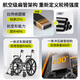 Dihu three-fold manual wheelchair for the elderly, lightweight travel trolley, foldable and portable for the elderly