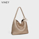 
viney braided bag women's bag large capacity tote bag shoulder bag birthday gift for girlfriend wife [champagne color] high-end practical underarm bag fashion brand commuting versatile casual handbag