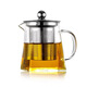 He Jiagong high borosilicate glass Tianyuan place pot stainless steel filter liner scented tea teapot high temperature resistant Pu'er teapot Tianyuan place pot 550ml