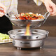 Thickened stainless steel alcohol stove small hot pot solid liquid dormitory pot portable hotel dry pot household set good quality alcohol stove + pot without lid 26cm