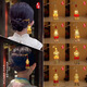 SNQP Mid-Autumn Festival ancient style palace lantern hairpin children's Hanfu hairpin headdress girl's back head rocking plate hairpin tassel hairpin palace lantern white pearls can light up the hairpin one piece