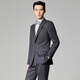 Angel Bird Suit Men's Autumn Men's Business Formal Suit Wedding Style Notched Suit Pants Suit Slim Gray Blue Purple Small Texture Hidden Vertical Strips 50 A (180/100) / Please note waist or trousers