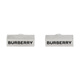 BURBERRY New Year's gift Burberry personalized letter trend cufflinks men's silver silver 1 piece