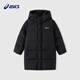 ASICS Children's Clothing 25 Years Winter Children's Mid-Length Down Jacket, Fluffy, Stylish, Thickened, Warm and Waterproof Black 85% Down 160 Filled Down 166.6g