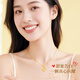 Chinese gold 18K gold four-leaf clover necklace for women 2025 new birthday gift for girlfriend and wife practical lucky four-leaf 18k four-leaf clover pendant free silver chain birthday gift