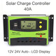 40A solar controller with LCD display solar charge controller light control timing function