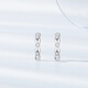 Trendy Acer Platinum PT950 platinum diamond earrings for women, simple C-shaped earrings for girlfriend’s birthday gift, single style