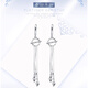 Blooming Love Platinum Earrings Women's Long Tassel Earrings pt950 Platinum Ear Wire Authentic Platinum Fashion Car Flower Style Earrings Customized Engraving Contact Customer Service Single Shot Not Delivered