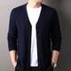 100% wool thickened classic knitted cardigan sweater for men in autumn and winter new pure wool sweater for men's outer wear Zhongcai XL 180/96A(115)