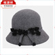 Hengyuanxiang 2025 new wool woolen Korean style top hat for women, fashionable temperament, winter hat, basin hat, autumn and winter warm woolen hat for women, black adjustable