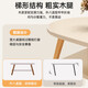 Coffee table for living room, home small apartment table, simple rental house, simple bedroom, creative solid wood table legs, small tea table, double layer 100CM, warm white