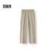 Pantalon décontracté semi-pantalon de texture pour femmes pantalon de la mousse paresseuse tombant pantalon large et gluant