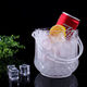 Wilkie transparent ice bucket ice bucket bar ktv small ice bucket acrylic beer whiskey bucket champagne bucket diamond crystal ice bucket 1150ML + stainless steel ice clip