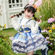 G.duck High-End Lolita Princess Dress Girls Dress Summer Judy Skirt Children's Summer Suspender Puff Skirt Girls Bottoming Shirt + Skirt 130 Recommended 120-130cm7-8 years old cm