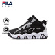 FILA Children's Shoes Children's Cotton Shoes 2025 Winter New Style Knob Velvet Warm Sports Shoes for Boys and Girls Black/Space Silver-BW 37 Inner Length 23.5