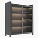 Moji Balcony Storage Cabinet Waterproof and Moisture-proof Storage Cabinet Floor-to-ceiling Wall-In-One Large-Capacity Display Cabinet Multi-Function Storage Cabinet 3-layer Gray Double Door 60*42*85.5-Replace with new ones if rusty