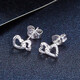 Beijing Gold Trading Center Co., Ltd. platinum earrings double-heart earrings as gifts for girlfriends, about 1.23g