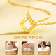 Chinese gold 18K gold four-leaf clover necklace for women 2025 new birthday gift for girlfriend and wife practical lucky four-leaf 18k four-leaf clover pendant free silver chain birthday gift