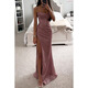 Women's fashionable and sexy European and American temu hot-selling dress long dress banquet evening dress black M