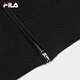 FILA 斐乐官方女士编织衫2025冬季新款休闲宽松连帽拉链毛衣开衫 正黑色-BK XL 175/92A/XL