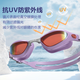 WHALE A10 adult swimming goggles removable lenses HD anti-fog waterproof unisex swimming training goggles white-HD brown lenses