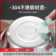 Pure 304 stainless steel soup basin for home school canteen restaurant soup rice bowl round small basin vegetable basin egg beating basin 20CM 1 piece