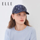ELLE sun protection baseball cap for women summer classic presbyopia outdoor fashion face-showing small duck cap black adjustable