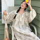 2025 autumn long-sleeved nightgown for women sweet loose princess style pajamas for women long pull-ups can be worn outside home clothes A13064: Mixing Fanhua bra nightgown XL (165-170cm, 120-140Jin[Jin equals 0.5 kg])