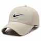 JUST DO IT-nike hat men's spring and autumn thin sunshade peaked cap outdoor quick-drying hat women's casual men's sun protection fishing sun Nike quick-drying embroidered hook khaki Nike adjustable (55-60cm)