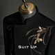 Xiuta Orchid Embroidery New Chinese Style Black Mao Suit Groom Wedding Engagement Chinese Style Gentleman Suit Formal Orchid Embroidery Top + Pants Two-piece Set XS 46A