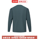 DESCENTE Essential series simple Henry collar quick-drying long-sleeved sports T-shirt sweater for men BK-BLACK L