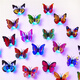 Creative Colorful Butterfly Night Light Stickable LED Decorative Wall Lamp Glowing Butterfly Birthday Decoration Children's Gift 8 Pack (Random Colors)