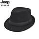JEEP SPIRIT hat men's spring and autumn hat men's hat winter woolen warm autumn and winter jazz hat for middle-aged and elderly people winter hat 1-black M (56-58cm)