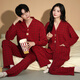 Catman Pure Cotton Couple Pajamas with Breast Pad 100 Cotton Can Be Weared Out Red Wedding Can Be Weared Outer Zodiac Year Home Clothes Set Affectionate 100% Cotton Comes with Breast Pad L Female Approximately 100-120 Jin Jin equals 0.5 kg