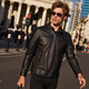 
Mr. Cloth Fashion Leather Clothing Men's Lapel Leather Jacket Jacket 2025 Winter New Casual Versatile Men's Top PT16796 Piano Black S (165)