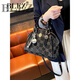 BLZ COWHIDE LIGHT LUXURY Bags para mujeres 2025 Nuevo moderno Bag de cáscara de diamantes de diablo Drineston