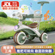 Beiq children's tricycle 1-3 years old bicycle baby walking artifact baby stroller 3-in-1 stroller safety guardrail + backrest + steering push rod green push and ride dual-purpose 0-6 years old baby bicycle
