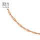 Chow Sang Sang water wave chain rose gold color gold versatile plain chain clavicle chain women 03818N18KR40 cm