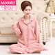 Modal brand mother pajamas for women in spring and autumn style Xinjiang cotton large-size thin long-sleeved middle-aged and elderly home clothing set summer XE-2687 3XL [Suggested weight: 160-180Jin [Jin equals 0.5 kg]]